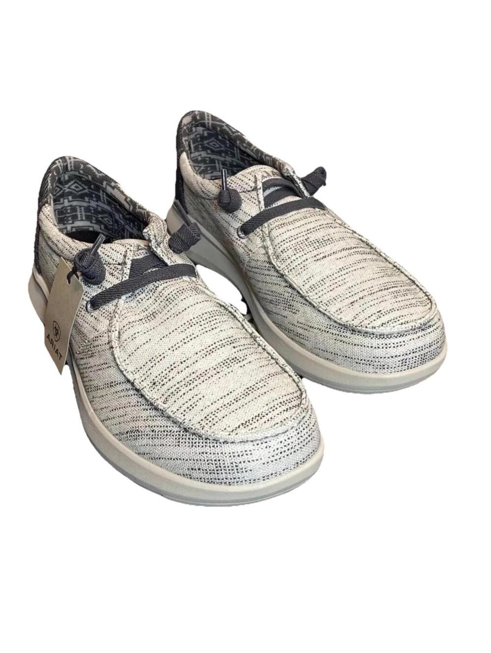 Men's Ariat Hilo Heathered White/Dark Denim Slip-on 9.5D